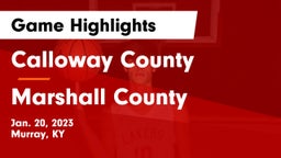 Calloway County  vs Marshall County  Game Highlights - Jan. 20, 2023