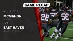 Recap: McMahon  vs. East Haven  2016