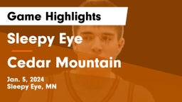 Sleepy Eye  vs Cedar Mountain Game Highlights - Jan. 5, 2024