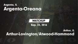 Matchup: Argenta-Oreana High vs. Arthur-Lovington/Atwood-Hammond  2016