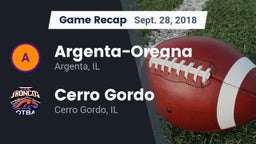 Recap: Argenta-Oreana  vs. Cerro Gordo  2018