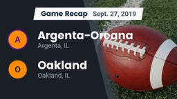 Recap: Argenta-Oreana  vs. Oakland  2019