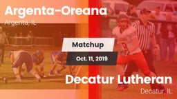 Matchup: Argenta-Oreana High vs. Decatur Lutheran  2019