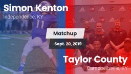 Matchup: Simon Kenton  vs. Taylor County  2019