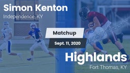 Matchup: Simon Kenton  vs. Highlands  2020