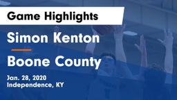 Simon Kenton  vs Boone County  Game Highlights - Jan. 28, 2020