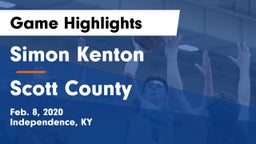 Simon Kenton  vs Scott County  Game Highlights - Feb. 8, 2020
