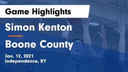 Simon Kenton  vs Boone County  Game Highlights - Jan. 12, 2021