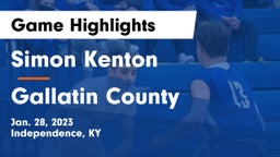 Simon Kenton  vs Gallatin County  Game Highlights - Jan. 28, 2023