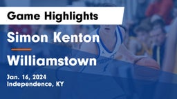 Simon Kenton  vs Williamstown  Game Highlights - Jan. 16, 2024