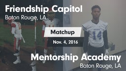 Matchup: Capitol  vs. Mentorship Academy  2016
