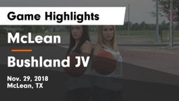 McLean  vs Bushland JV Game Highlights - Nov. 29, 2018