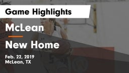 McLean  vs New Home  Game Highlights - Feb. 22, 2019