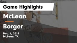 McLean  vs Borger  Game Highlights - Dec. 6, 2018