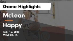 McLean  vs Happy  Game Highlights - Feb. 15, 2019