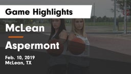McLean  vs Aspermont  Game Highlights - Feb. 10, 2019