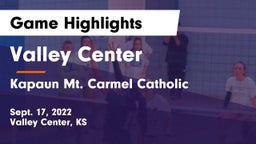 Valley Center  vs Kapaun Mt. Carmel Catholic  Game Highlights - Sept. 17, 2022