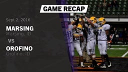 Recap: Marsing  vs. Orofino  2016