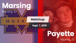 Matchup: Marsing  vs. Payette  2018
