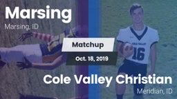 Matchup: Marsing  vs. Cole Valley Christian  2019