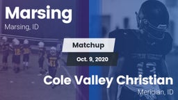 Matchup: Marsing  vs. Cole Valley Christian  2020