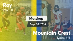 Matchup: Roy  vs. Mountain Crest  2016