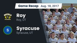 Recap: Roy  vs. Syracuse  2017
