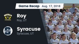 Recap: Roy  vs. Syracuse  2018