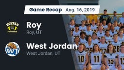 Recap: Roy  vs. West Jordan  2019