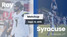Matchup: Roy  vs. Syracuse  2019