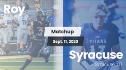 Matchup: Roy  vs. Syracuse  2020