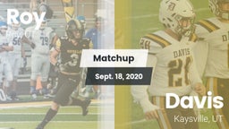 Matchup: Roy  vs. Davis  2020