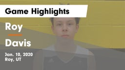 Roy  vs Davis  Game Highlights - Jan. 10, 2020