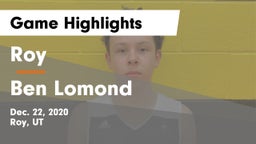 Roy  vs Ben Lomond  Game Highlights - Dec. 22, 2020
