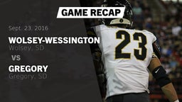 Recap: Wolsey-Wessington  vs. Gregory  2016