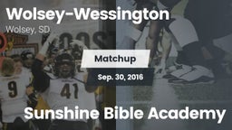 Matchup: Wolsey-Wessington vs. Sunshine Bible Academy 2016