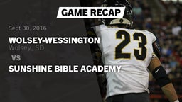 Recap: Wolsey-Wessington  vs. Sunshine Bible Academy 2016