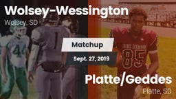 Matchup: Wolsey-Wessington vs. Platte/Geddes  2019