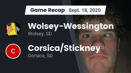 Recap: Wolsey-Wessington  vs. Corsica/Stickney  2020