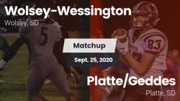 Matchup: Wolsey-Wessington vs. Platte/Geddes  2020