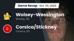 Recap: Wolsey-Wessington  vs. Corsica/Stickney  2020