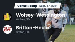 Recap: Wolsey-Wessington  vs. Britton-Hecla  2021