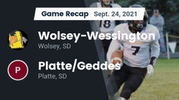 Recap: Wolsey-Wessington  vs. Platte/Geddes  2021