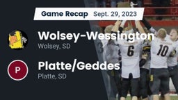 Recap: Wolsey-Wessington  vs. Platte/Geddes  2023