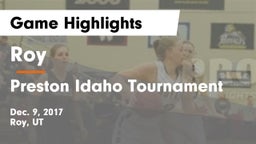 Roy  vs Preston Idaho Tournament Game Highlights - Dec. 9, 2017