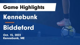 Kennebunk  vs Biddeford  Game Highlights - Oct. 15, 2022