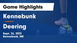 Kennebunk  vs Deering  Game Highlights - Sept. 26, 2023