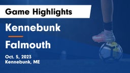 Kennebunk  vs Falmouth  Game Highlights - Oct. 5, 2023