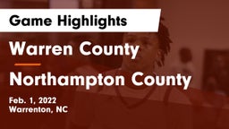 Warren County  vs Northampton County  Game Highlights - Feb. 1, 2022