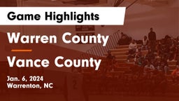 Warren County  vs Vance County Game Highlights - Jan. 6, 2024